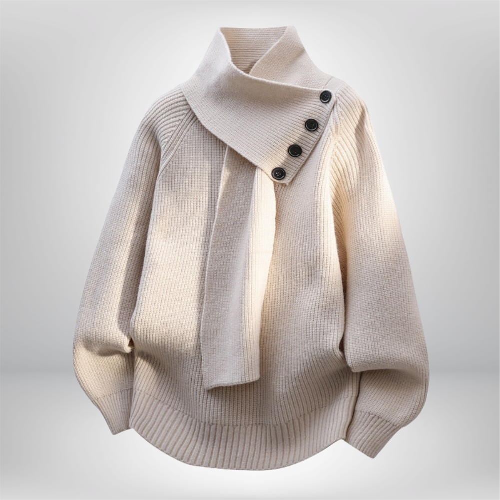 Iwona – Wygodny sweter z kołnierzem