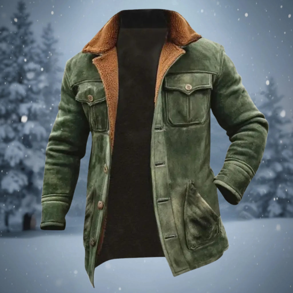 Konrad – Męska kurtka vintage w zieleni