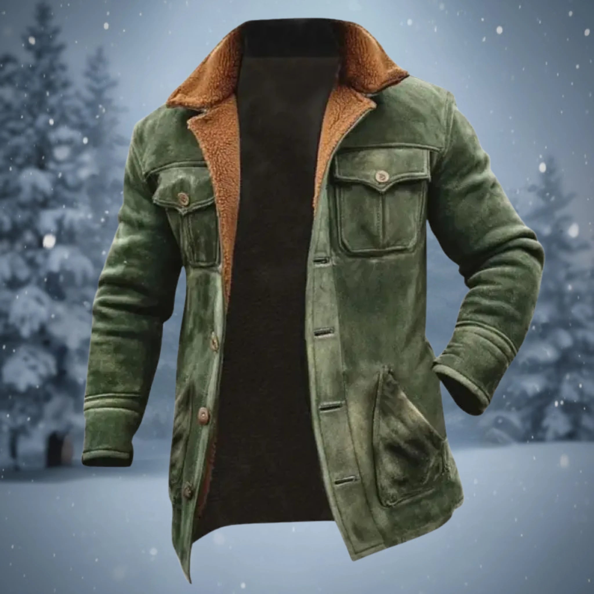 Konrad – Męska kurtka vintage w zieleni