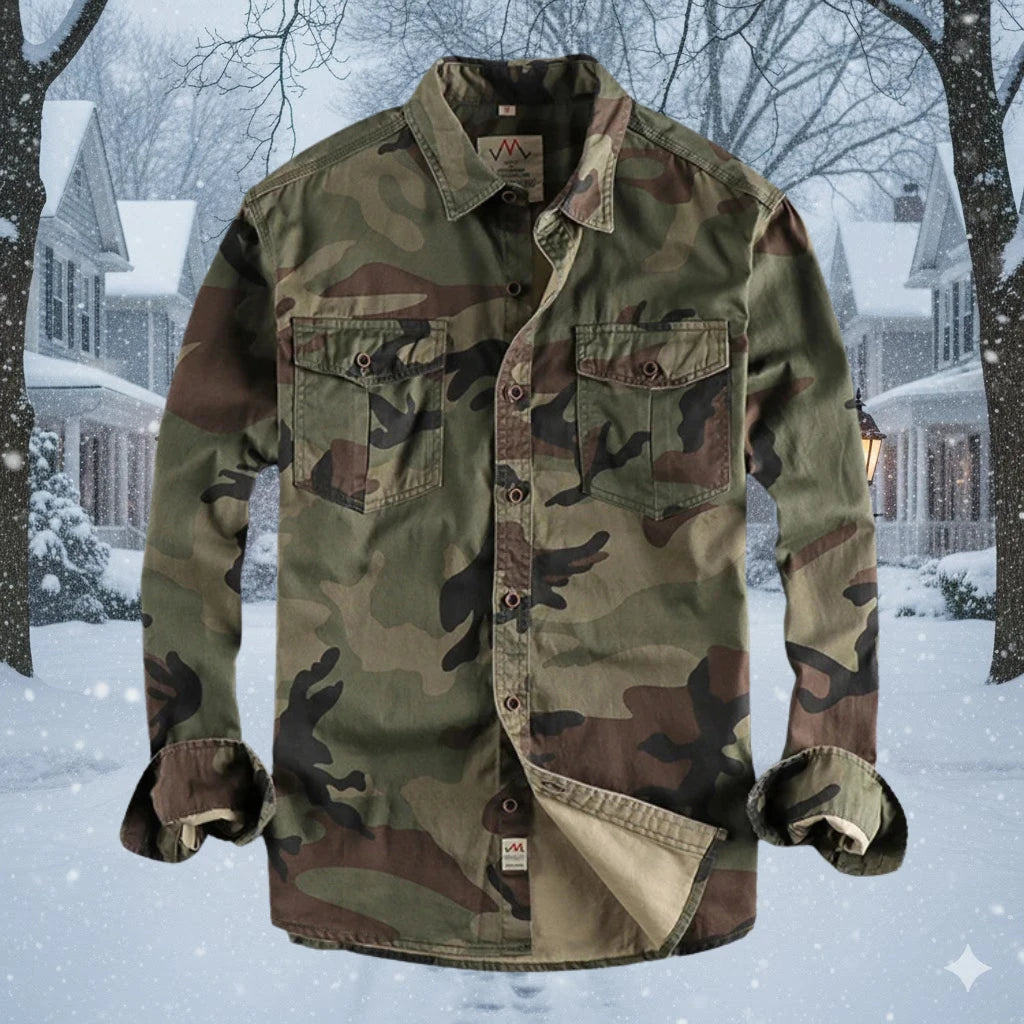 Kamil – Koszula cargo w kamuflażu