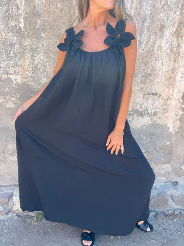 Emilia – Sukienka w kwiatowe paski