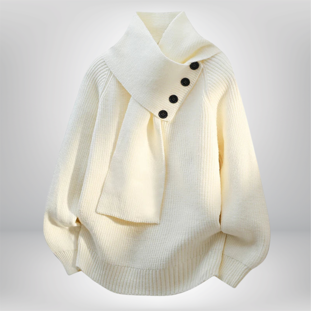 Iwona – Wygodny sweter z kołnierzem