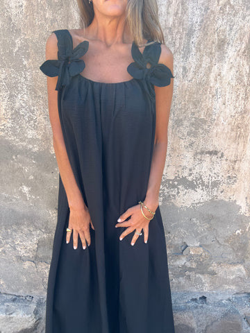 Emilia – Sukienka w kwiatowe paski