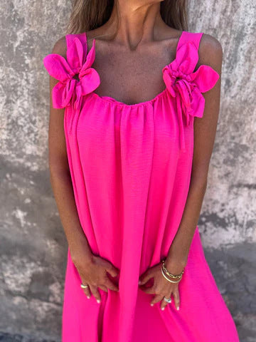 Emilia – Sukienka w kwiatowe paski