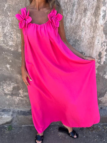 Emilia – Sukienka w kwiatowe paski