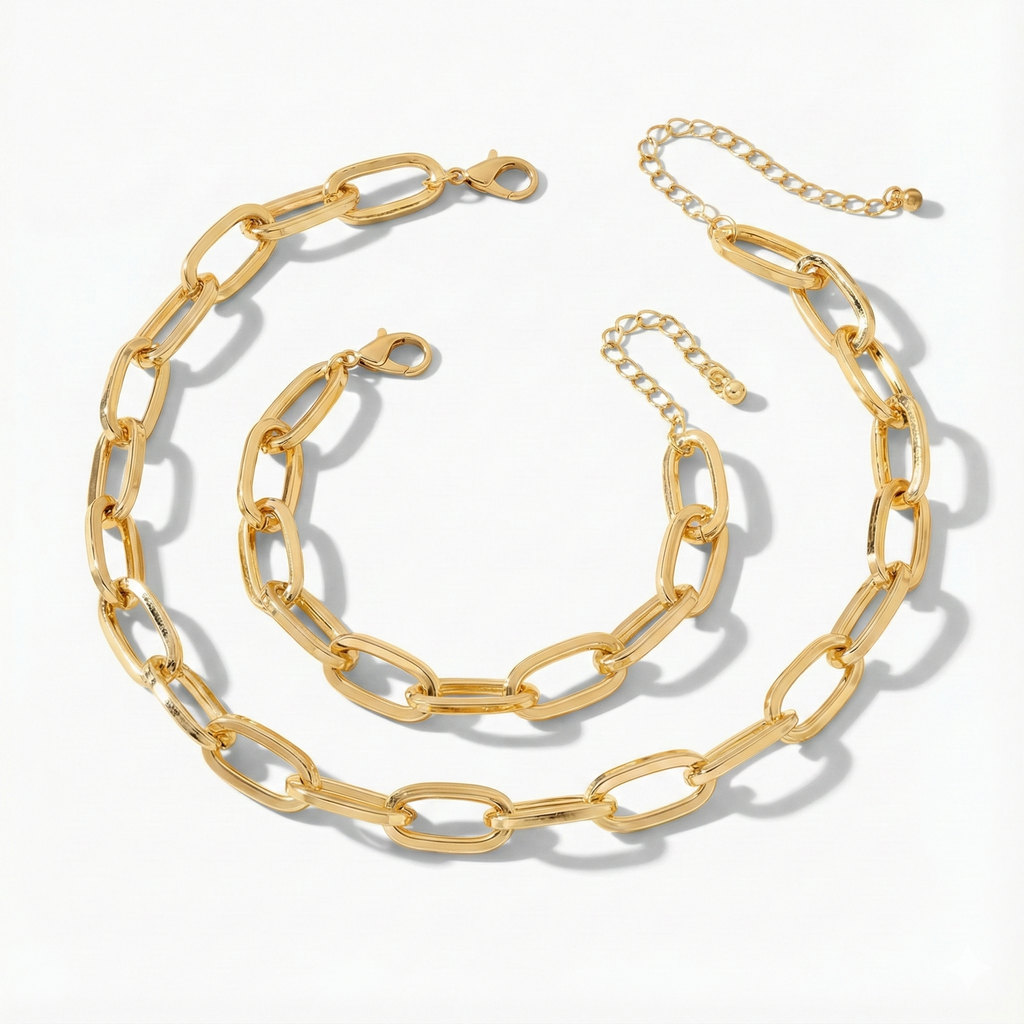 Zosia – Złoty zestaw biżuterii na wyjście