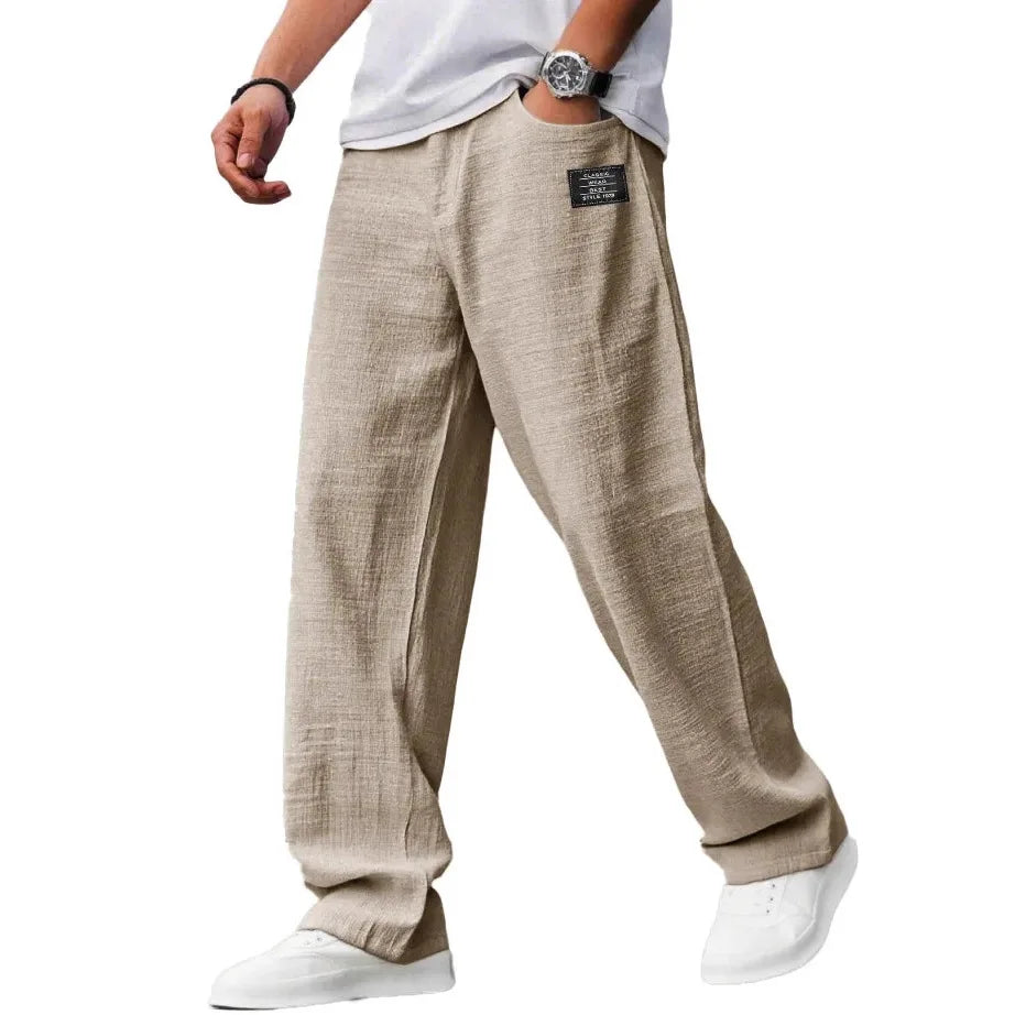 Dawid – Luźne spodnie jogger z haftem