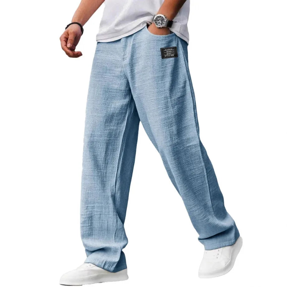 Dawid – Luźne spodnie jogger z haftem