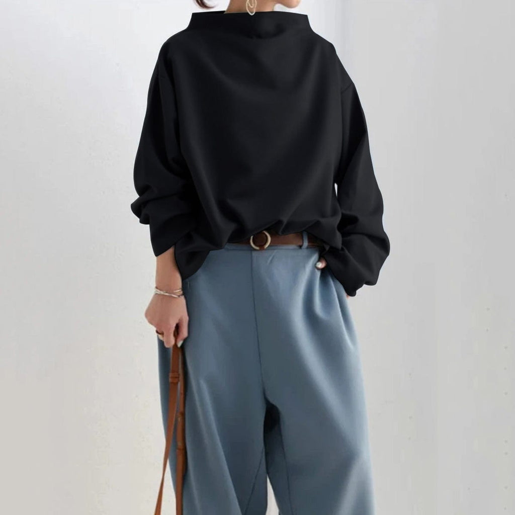 Kasia – Sweter z wysokim kołnierzem