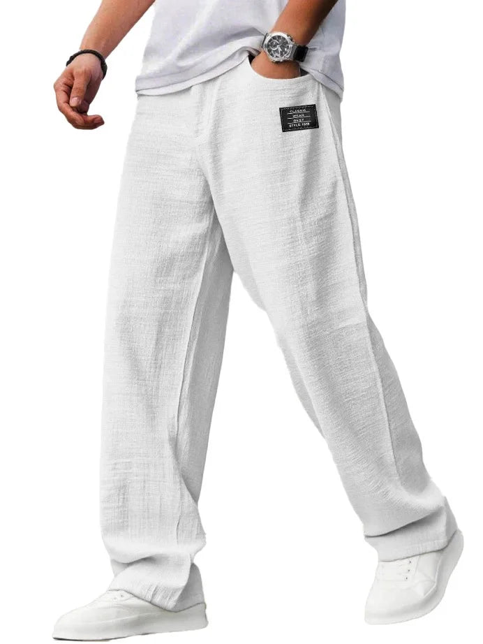 Dawid – Luźne spodnie jogger z haftem