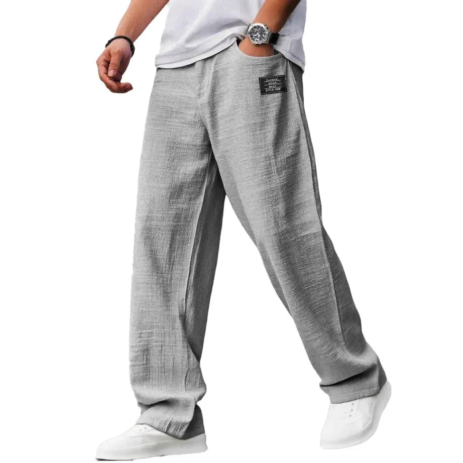 Dawid – Luźne spodnie jogger z haftem