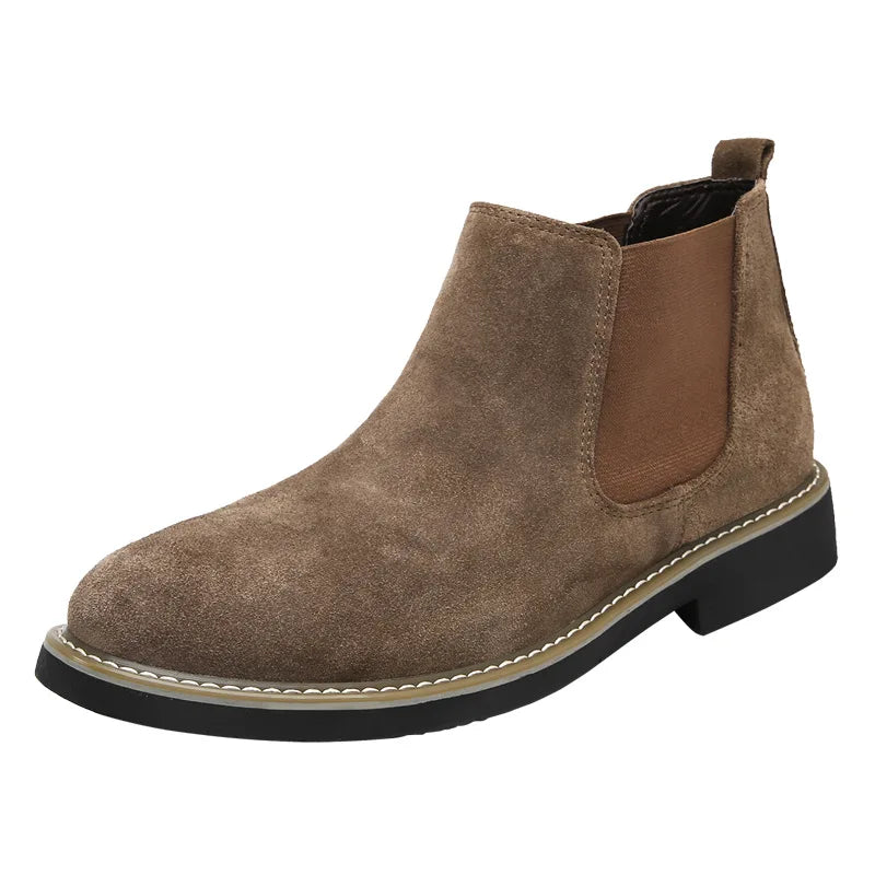 Krzysztof – Skórzane botki z podwyższeniem