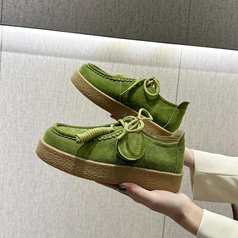 Kasia – Zamszowe loafersy w stylu brytyjskim