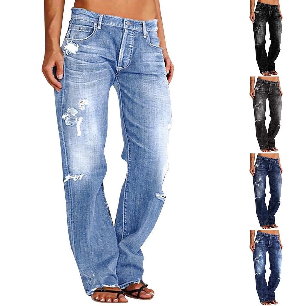 Kasia – Luźne dżinsy z wysokim stanem