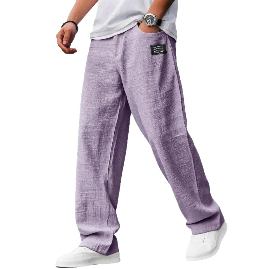 Dawid – Luźne spodnie jogger z haftem