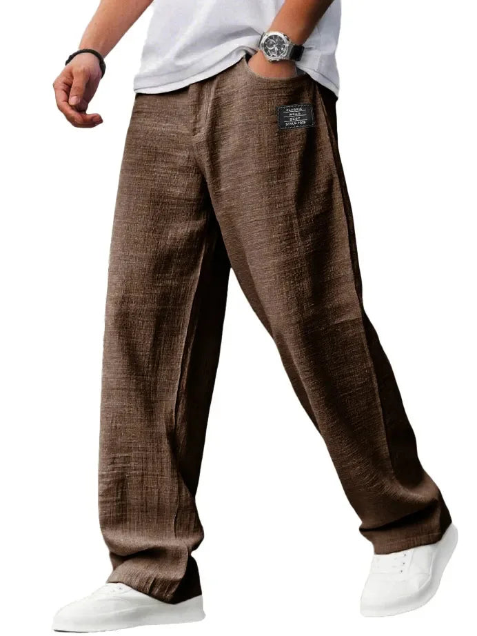 Dawid – Luźne spodnie jogger z haftem