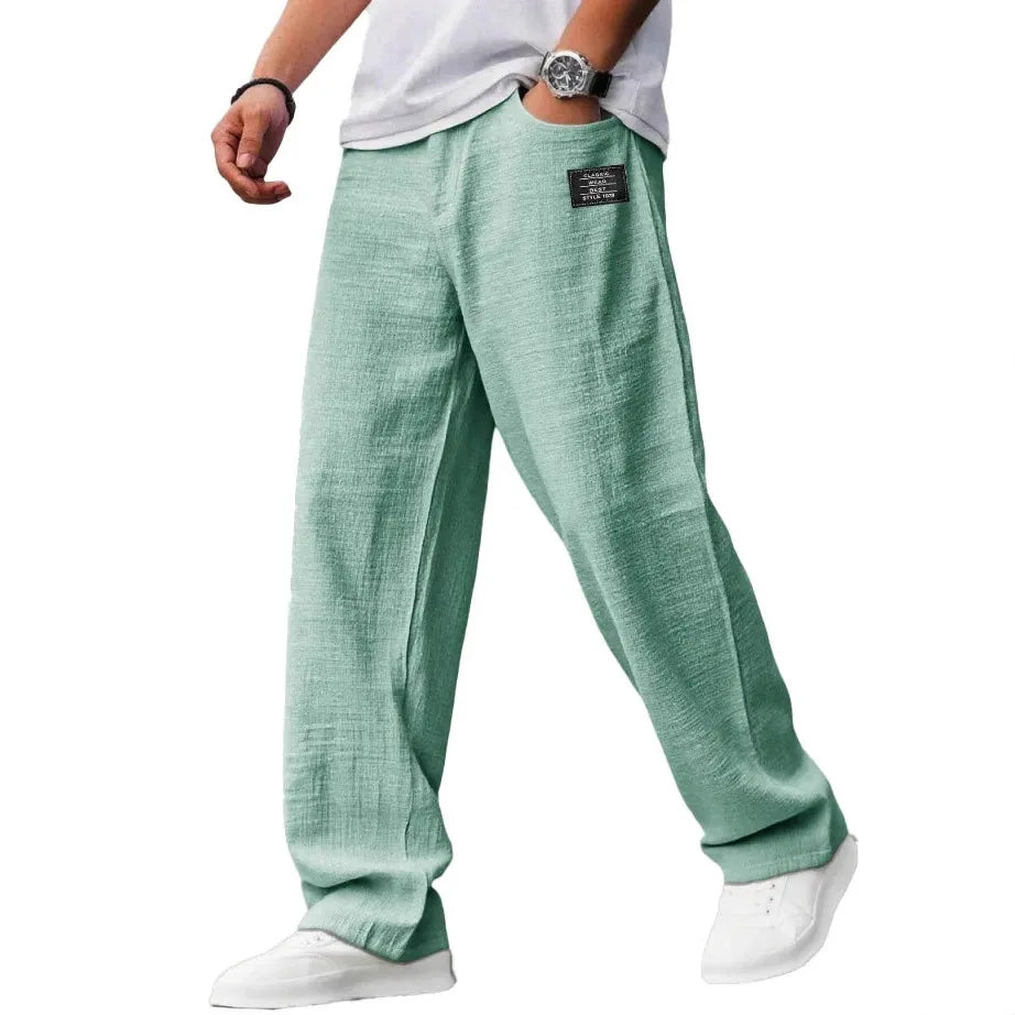 Dawid – Luźne spodnie jogger z haftem