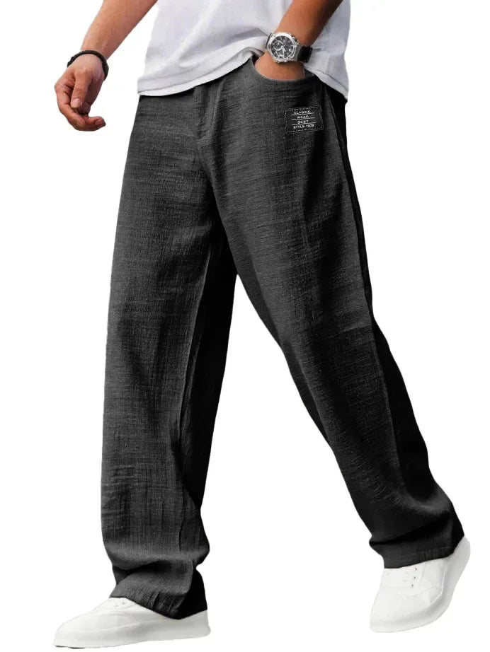 Dawid – Luźne spodnie jogger z haftem