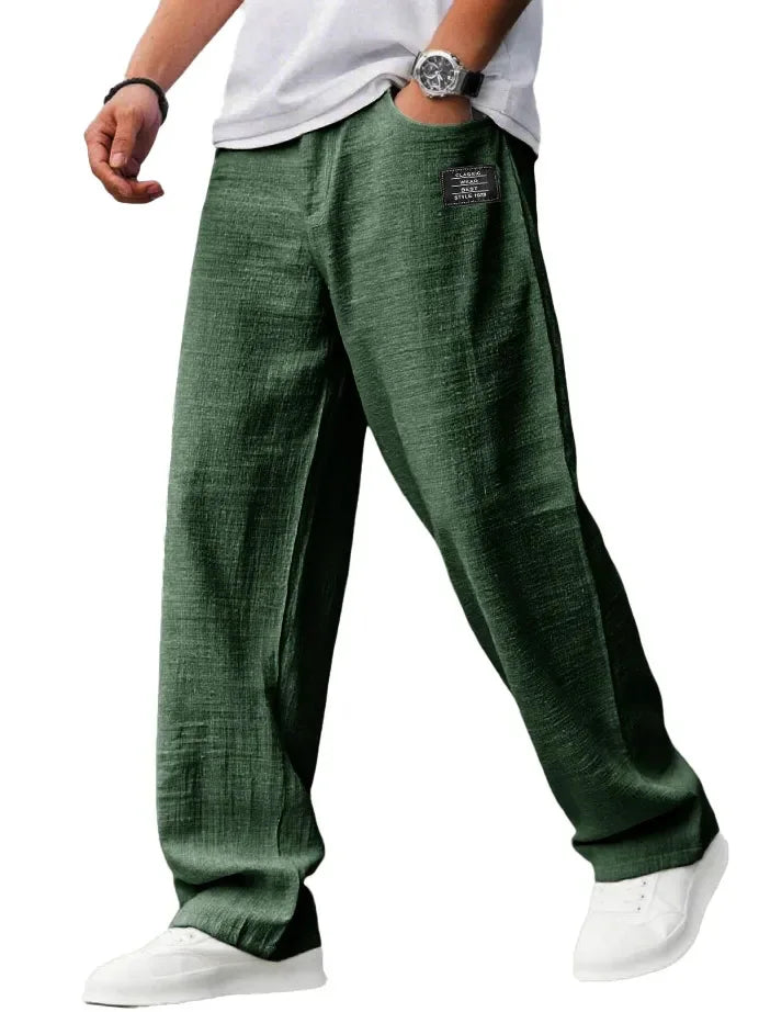 Dawid – Luźne spodnie jogger z haftem