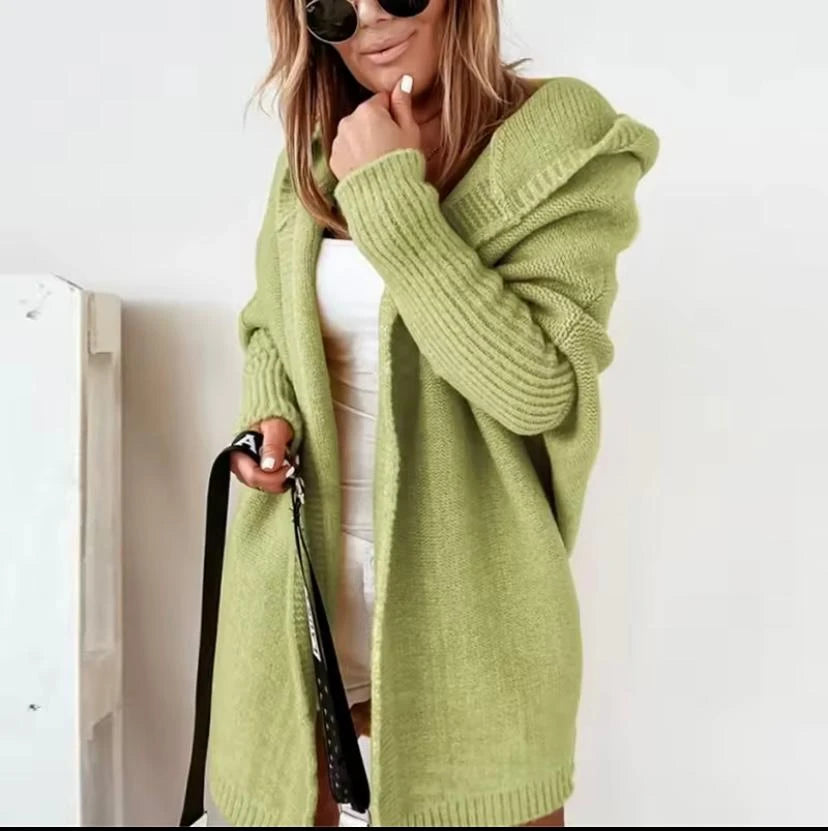 Valentina Rossi Luźny Kardigan z Grubego Splotu