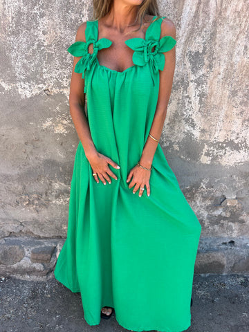 Emilia – Sukienka w kwiatowe paski