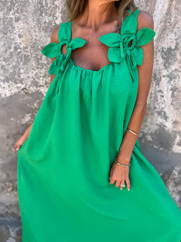 Emilia – Sukienka w kwiatowe paski