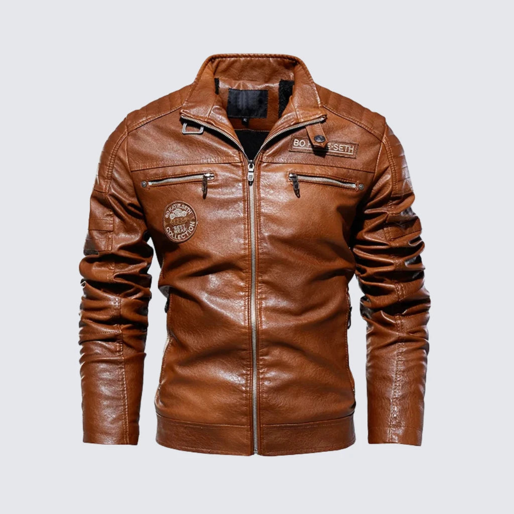 Kacper – Skórzana kurtka na zimę