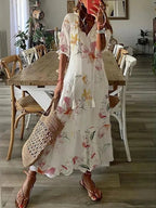 Zosia™ – Sukienka Boho z ukrytym brzuszkiem
