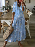 Zosia™ – Sukienka Boho z ukrytym brzuszkiem